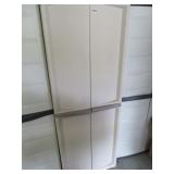 2 door plastic storage cabinet 26' x 70' x 18'