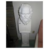 socrates ceramic bust on pedestal 47'