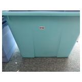 blue tote full of clear beanie babies cases