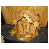 wooden nativity