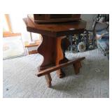 Pine side table and small shelf
