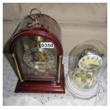 thomas kinkade anniv clock w/glass dome & other