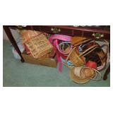 large lot of baskets
