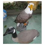 resin eagle & goose statues