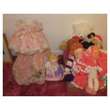 box of dolls, doll lamp, etc