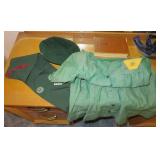 vintage 50s girlscout uniform(dress,hat sash)manua