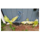 6 metal bird decprations formthe yard