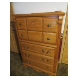 5 DRAWER HIGHBOY - MISSING ONE HANDLE