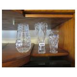 WATERFORD CRYSTAL VASE, 2 OTHERS