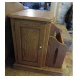 ONE DOOR END TABLE W/MAGAZINE RACK
