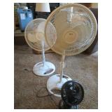 2 PEDESTAL & 1 TABLE TOP FAN