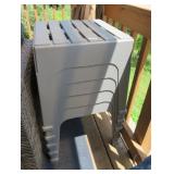 5 PLASTIC OUTDOOR END TABLES