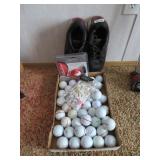 GOLF BALLS, TEES, SHOES