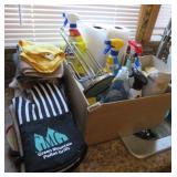 LOT CLEANING SUPPLIES, TOWELS, OVEN MITS