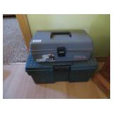 2 PLASTIC TOOL BOXES W/CONTENTS
