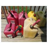 7 PLASTIC GAS CANS