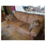 MICROFIBER COUCH W/PILLOWS