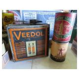3 VINTAGE OIL CANS ARCHER, EMPIRE STATE, VEEDOL