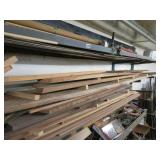 2 SHELVES MISC LUMBER, WALNUT ETC