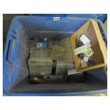 TOTE OF JEWLERY CRAFTING SUPPLIES