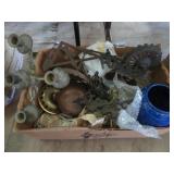 ANTIQUE BRACKET LAMP HOLDER AND BASE ETC