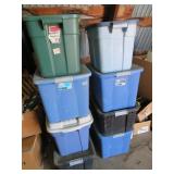 8 EMPTY PLASTIC TOTES