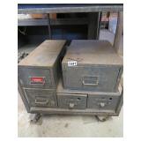 4  SMALL METAL FILE DRAWERS