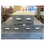 3 TWO DRAWER FILES W/DRILL BITS