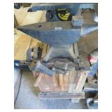 RIGID #50 ANVIL ON CART WITH HAMMERS ETC