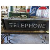 VINTAGE LIGHTED TELEPHONE SIGN