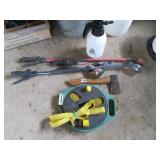 GARDEN LOT-SPRAYER,HOSE,HATCHET,ETC