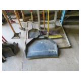PUSH BROOM AND LARGE DUST PAN