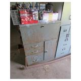 3 DRAWER 2 DOOR, METAL CABINET 32 X 42 X 18