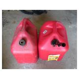 2 PLASTIC 5 GAL GAS CANS