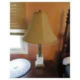 MARBLE & BRASS TABLE LAMP