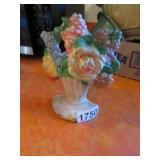 VINTAGE CAST IRON FLOWER BASKET DOOR STOP5.5'
