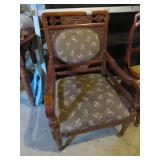 ANTIQUE ROSEWOOD ARM CHAIR