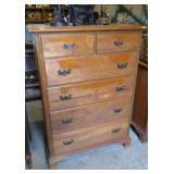 6 DRAWER MAPLE HIGHBOY