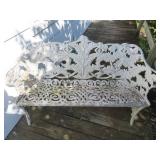 CAST ALUMINUM GARDEN BENCH 54'