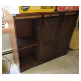 2 DOOR BOOKCASE/CABINET 38' X 32' X 11'
