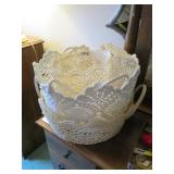 CROCHETED BASKETS, WASTE CAN