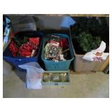 3TOTES XMAS GARLAND,FLOWERS,BELLS,ORNAMENTS ETC