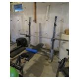 WEIGHT BENCH, WEIGHTS