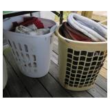 2 HAMPERS OF BLANKETS