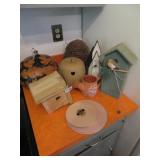 BIRDHOUSES, DECORATIVE PCS ETC