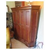 2 DOOR CORNER TV CABINET 66' X 60' X 22'