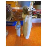 2 WILLOW TREE FIGURES