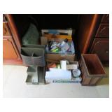 3 BOXES DESK/OFFICE SUPPLIES ETC