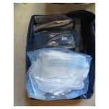 PILE OF MISC STORAGE BAGS