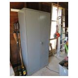 2 DOOR METAL CABINET w/ FIVE SHELVES 36x78x18**